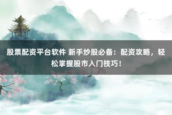 股票配资平台软件 新手炒股必备：配资攻略，轻松掌握股市入门技巧！
