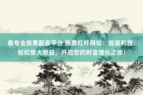 最专业股票配资平台 股票杠杆网站：投资利器，轻松放大收益，开启您的财富增长之旅！