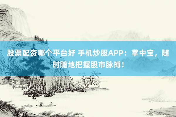 股票配资哪个平台好 手机炒股APP：掌中宝，随时随地把握股市脉搏！