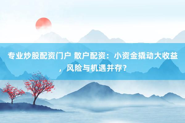 专业炒股配资门户 散户配资：小资金撬动大收益，风险与机遇并存？