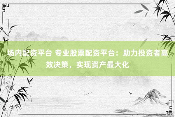 场内配资平台 专业股票配资平台：助力投资者高效决策，实现资产最大化