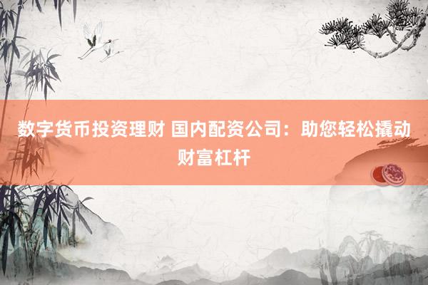 数字货币投资理财 国内配资公司：助您轻松撬动财富杠杆